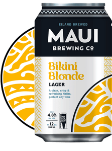 Maui Brewing  - Bikini Blonde Lager - 375ml Can - 4.9% - 2 Pack Sizes