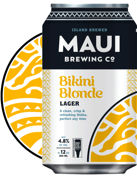 Maui Brewing  - Bikini Blonde Lager - 375ml Can - 4.9% - 2 Pack Sizes