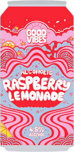 Good Vibes - Hard Raspberry Lemonade   - 375ml Can - 4.5% - Case Promo.