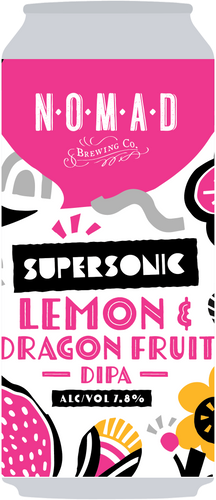Nomad - Supersonic Dragonfruit DIPA - Fruited Hazy DIPA 7.5% - Can - 440ml