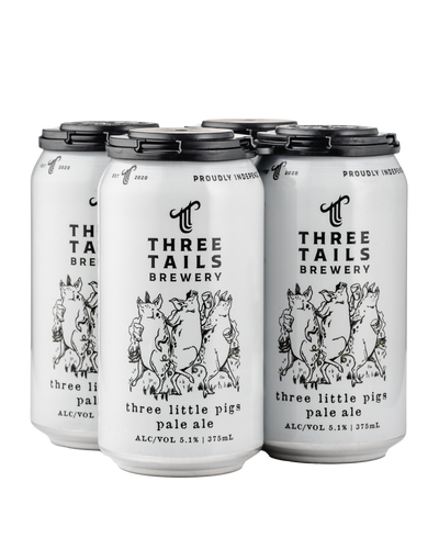 Three Tails - Three Little Pigs Pale Ale  - 375ml Can - 4.9% - 2 Pack Sizes