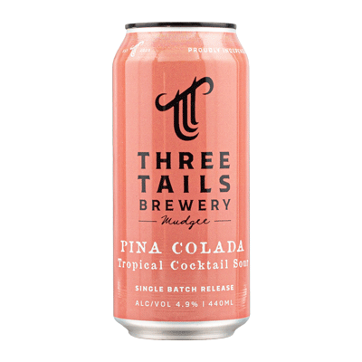 Three Tails - Pina Colada -Fruited Cocktail Sour - 440ml Can - 4.9% - 2 Pack Sizes
