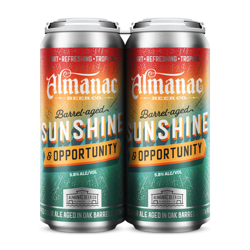 Almanac (USA) - Sunshine & Opportunity - Oak Aged Pear Sour  - 5.5% - 473mL Can 4 Pack