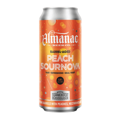 Almanac (USA) -Peach SourNova - Oak Aged Peach Sour  - 5.8% - 473mL Can 4 Pack