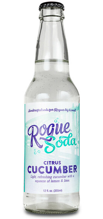 Rogue Soda (USA) - Citrus Cucumber Soda - 0% - 355mL Bottle