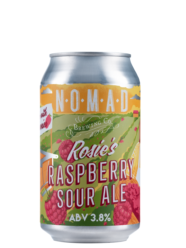 Nomad Rosie's Raspberry Sour Ale  - Fruit Sour - 330mlx24 Can - 3.5% - CASE PROMO